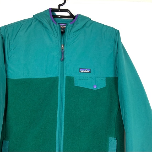 Patagonia Synchilla Full Hoodie Jacket Large Green - Picture 3 of 5